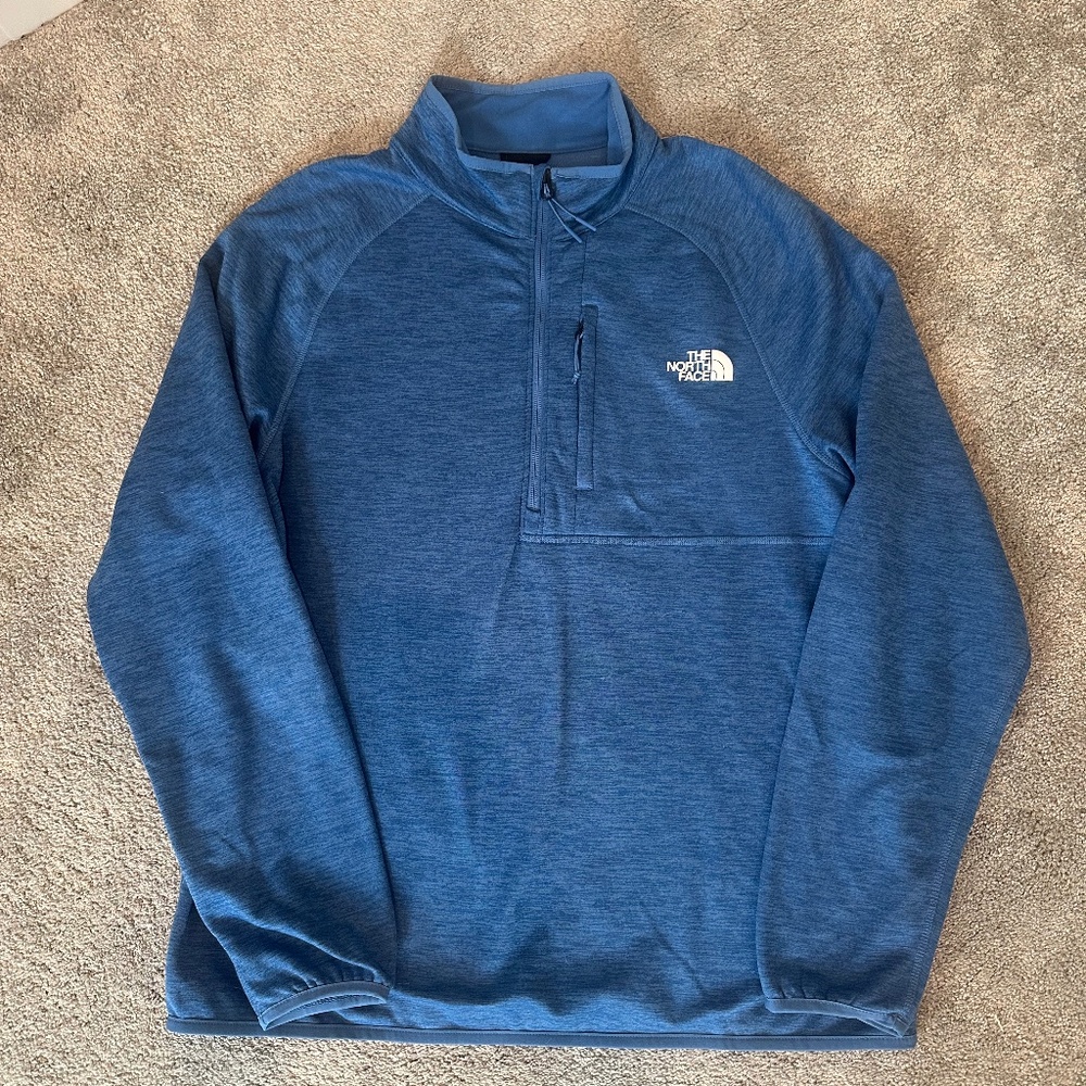 Blue The North Face Quarter Zip Pullover - Men's L
